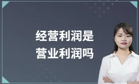 ​经营利润是营业利润吗