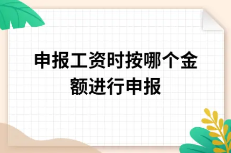 ​申报工资时按哪个金额进行申报