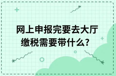​网上申报完要去大厅缴税需要带什么?